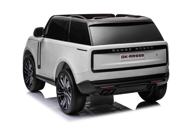 Electric Ride-on car Range Rover Model 2023, Two Seater, White, Leatherette Seats, Radio with USB In
