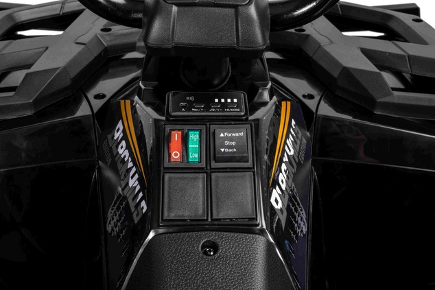 Licensed electric Ride-on quad Arctic Cat 12V with rear wheel drive, black, LED lights, Lithium batt