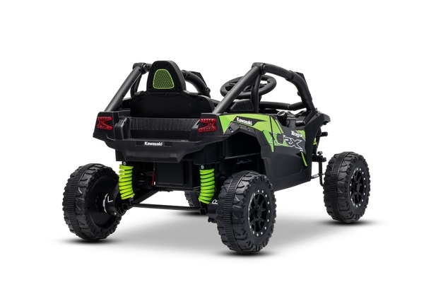 Electric Ride-on car Kawasaki TERYX KRX 1000 12V, black, single seat, rear axle suspension, 2.4 Ghz 