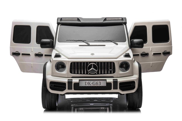 Electric Ride-on car Mercedes-Benz G63 AMG 4x4² Two-seater 12V, white, MP3 Player with USB/AUX input