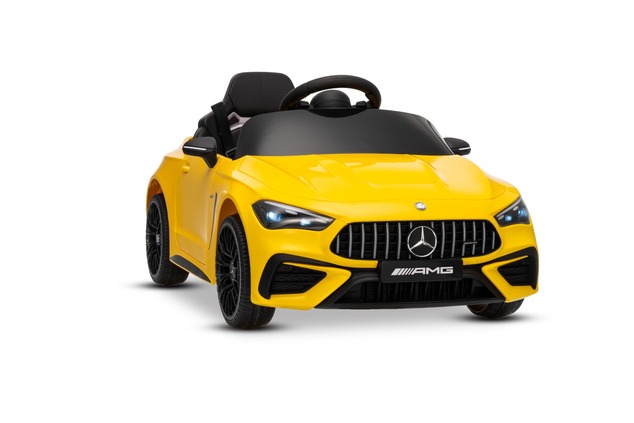 Electric Ride-on car Mercedes CLE 12V with rear-wheel drive, yellow, Single seater, Lithium battery,