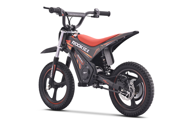 Pocket bike eléctrica para niños ROOKIE X 24V (14") | Batería de litio | Motor sin escobillas 250 W | Freno de disco