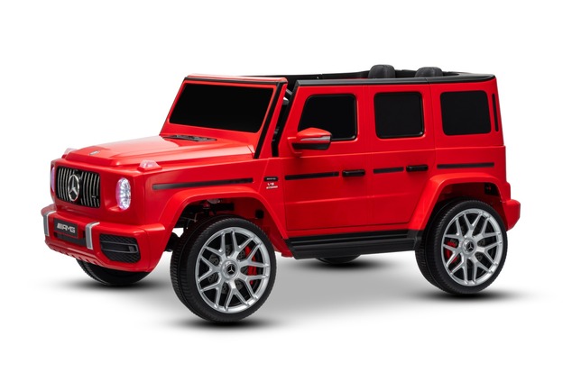 Electric Ride-on car Mercedes-Benz G63 AMG 4x4 Two-seater 24V, red, MP3 Player with USB/AUX and Blue