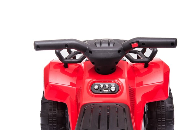 Electric QUAD MINI 6V, Red, MP3 player with USB / AUX input, 1 X 25W Engine, 6V / 4Ah battery, funct