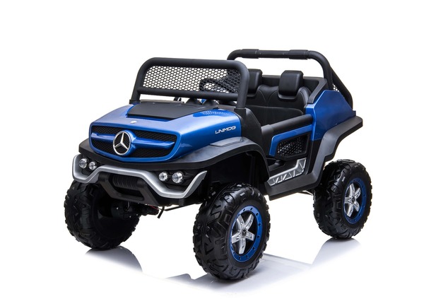Electric Ride-On Toy Car Mercedes-Benz UNIMOG - Blue Painted, 2.4Ghz Remote controller, 4 X 4, two-s