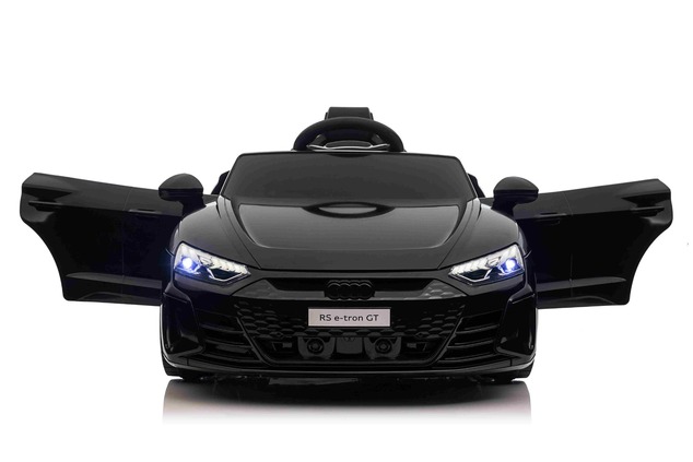 Electric Ride-on car Audi RS E-tron GT 12V, black, wide single seat, 2.4 GHz remote control, USB / A
