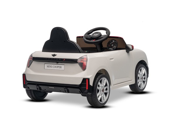 Electric Ride-on car Mini Cooper 12V, white, MP3 Player with USB and Bluetooth connection, 2.4 GHz r