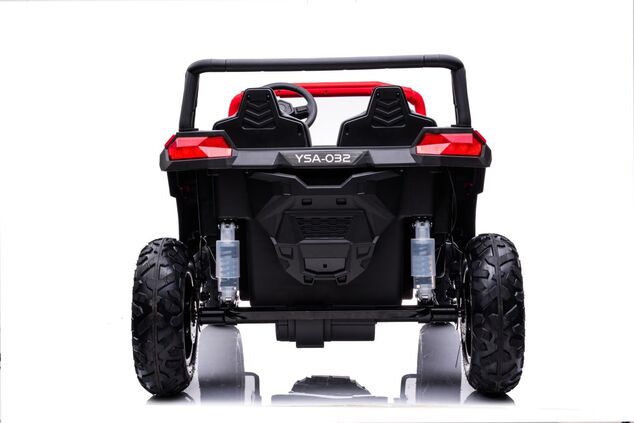 Electric Ride-on car UTV XXL 24V, red, two-seater, Engine with differential, Inflatable rubber wheel