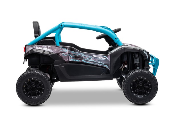Electric Ride-on car Kawasaki TERYX KRX 1000 12V, blue, single seat, rear axle suspension, 2.4 Ghz r