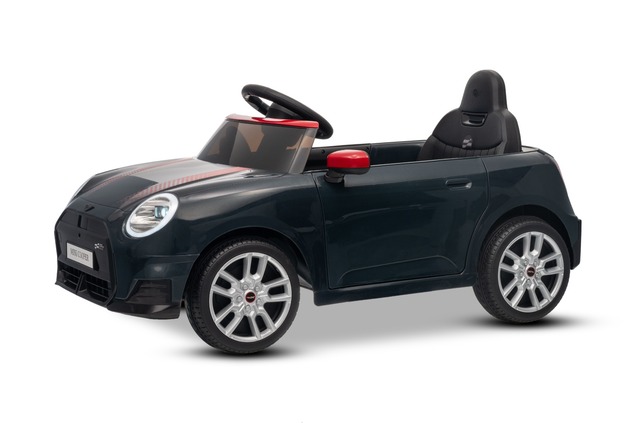 Electric Ride-on car Mini Cooper 12V, black, MP3 Player with USB and Bluetooth connection, 2.4 GHz r