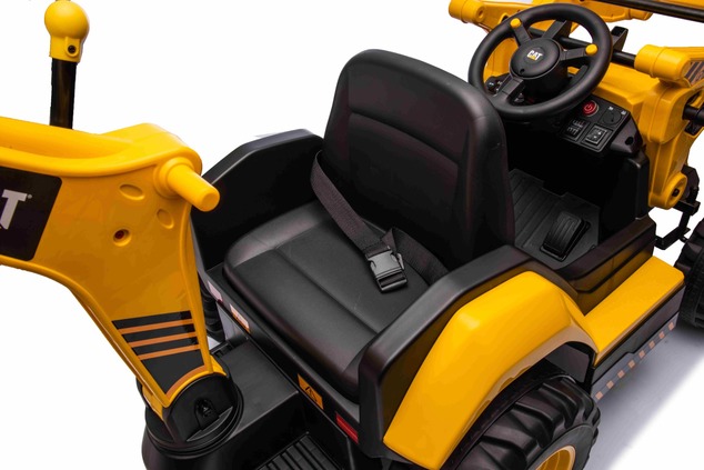 Licensed Caterpillar Electric Excavator with Slope and Excavation Bucket, Single Seater, Yellow, USB