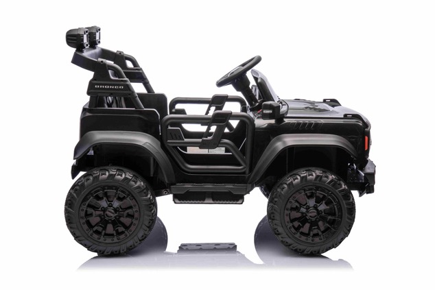Ford Bronco XL elektrische kinderauto met achterwielaandrijving, gelicentieerd (tweezitter), zwart, 