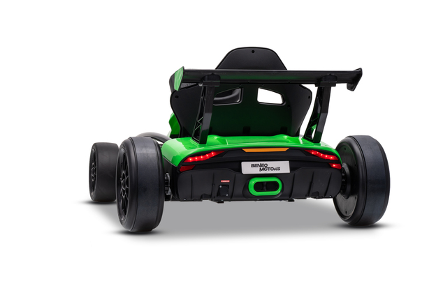 Drift kart elettrico per bambini 24 V | Beneo Motors Drift Car | Verde | 2 × 200 W | Batteria al litio