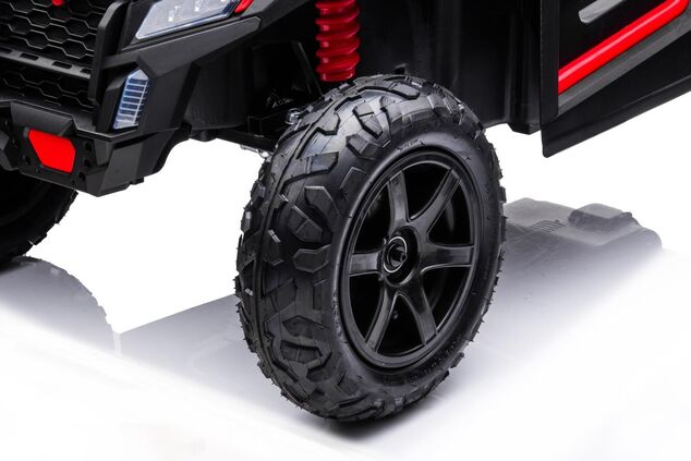 Electric Ride-on car UTV XXL 24V, red, two-seater, Engine with differential, Inflatable rubber wheel