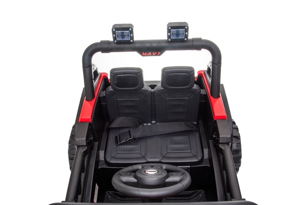 All Ride electric car with rear-wheel drive, red, 12V battery, High chassis, wide seat, Suspension o