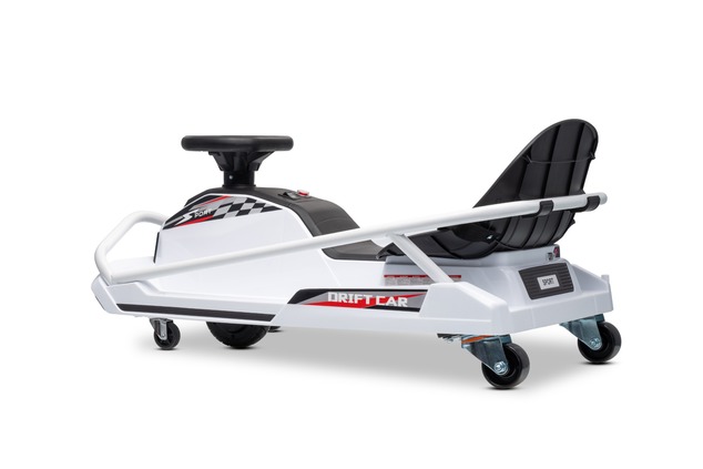 Beneo Motors Drift Electric Go-Kart 24V, White, 300W Brushless Motor, Lithium Battery, Drift Mode wi