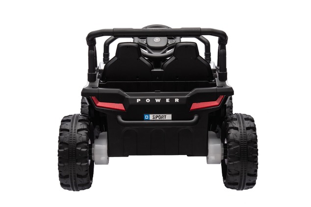 Electric ride-on car UTV Small 12V, white, Rear wheel drive, 12V battery, Plastic wheels, Wide doubl