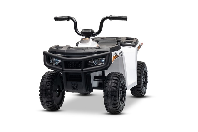 Licensed electric Ride-on quad Arctic Cat 12V with rear wheel drive, white, LED lights, Lithium batt