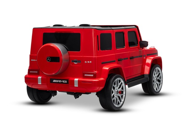 Electric Ride-on car Mercedes-Benz G63 AMG 4x4 Two-seater 24V, red, MP3 Player with USB/AUX and Blue