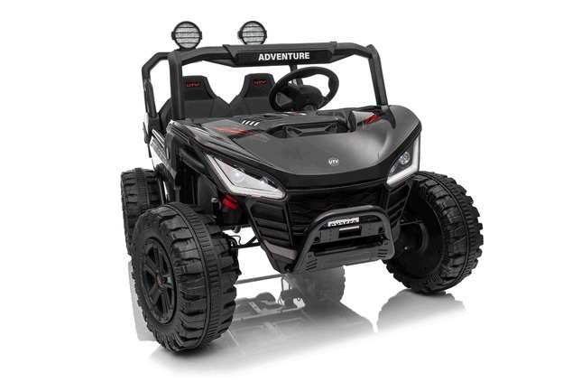 Electric Ride-on car T-REX Ride 4x4 Two-seater 24V, black, MP3 Player with USB/AUX input, 4x4 drive,
