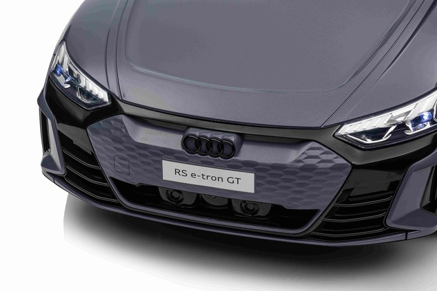 Electric Ride-on car Audi RS E-tron GT 12V, grey, wide single seat, 2.4 GHz remote control, USB / AU