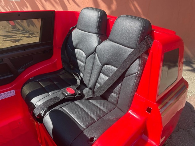 Electric Ride on Car Toyota Landcruiser 12V, RED, Leatherette seat, 12V/7AH Battery, Opening doors, 