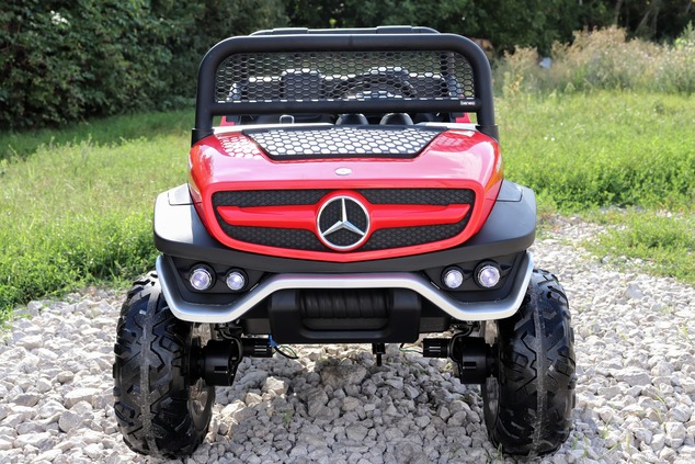 Electric Ride-On Toy Car Mercedes-Benz UNIMOG - Black, 2.4Ghz Remote controller, 4 X 4, two-seats, S