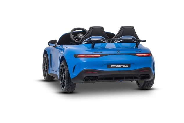 Electric Ride-on car Mercedes GT63 AMG 24V with 4x4 drive, blue, Two-seater, Adjustable driver's sea