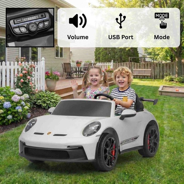 Kids Electric Ride-On Porsche 911 GT3 24V 4x4 | Licensed | Beneo Motors | 2 Seater | Lithium Battery