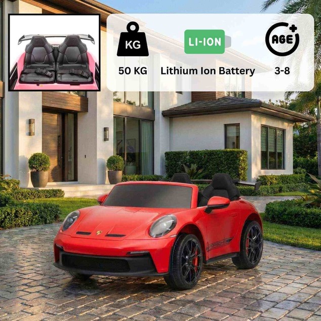 Porsche 911 GT3 macchina elettrica per bambini 24V 4x4 | con licenza | Beneo Motors | 2 posti | Batt