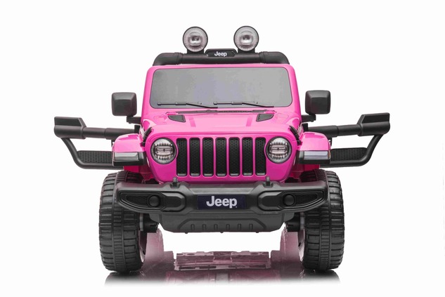 Electric Ride-On JEEP Wrangler, Pink, Double Leather Seat, Radio with Bluetooth and USB Input, 4x4 D