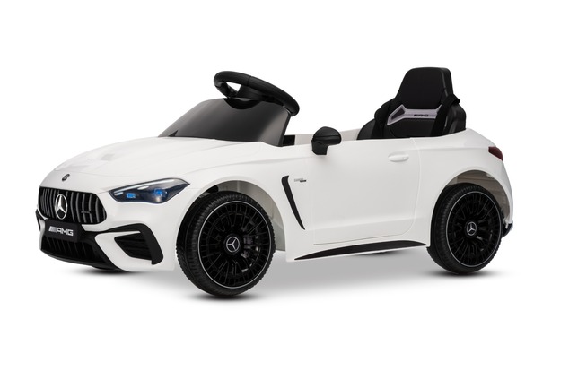 Electric Ride-on car Mercedes CLE 12V with rear-wheel drive, white, Single seater, Lithium battery, 