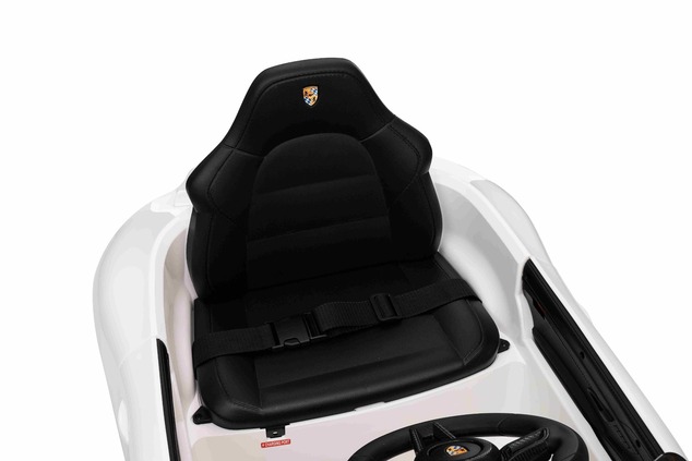 Electric Ride-on car RUF GT 12V, white, Opening doors, 2.4 GHz remote control, LED lights front and 