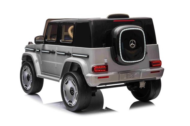Electric Ride-on car Mercedes-Benz EQG 12V, grey, LED underlighted body parts, Functional front and 