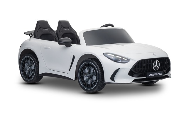 Electric Ride-on car Mercedes GT63 AMG 24V with 4x4 drive, white, Two-seater, Adjustable driver's se