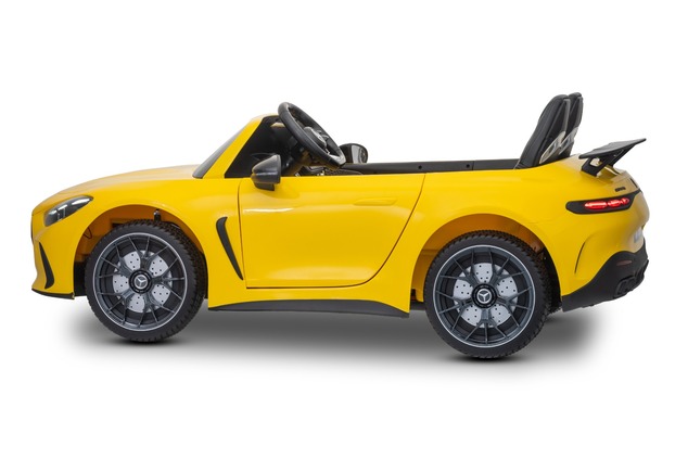 Electric Ride-on car Mercedes GT63 AMG 24V with 4x4 drive, yellow, Two-seater, Adjustable driver's s
