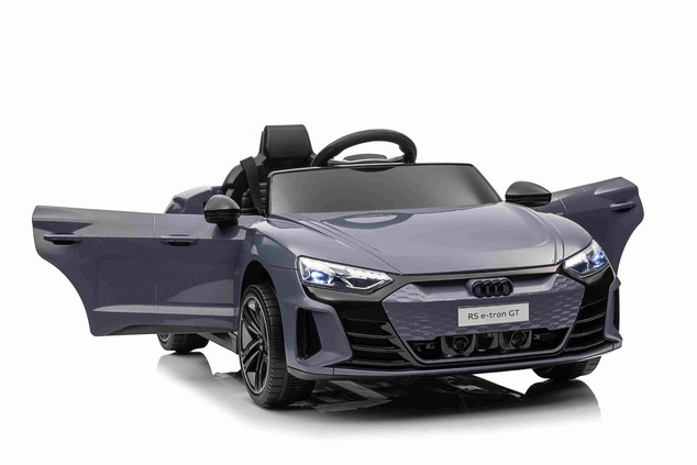 Electric Ride-on car Audi RS E-tron GT 12V, grey, wide single seat, 2.4 GHz remote control, USB / AU