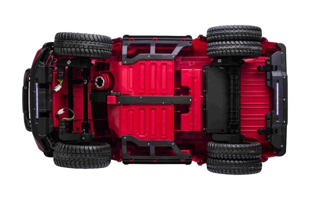 Electric Ride-On Toy Car Duty 24V red, Two-seater, 4X4 drive with high-performance 24V Engines and s