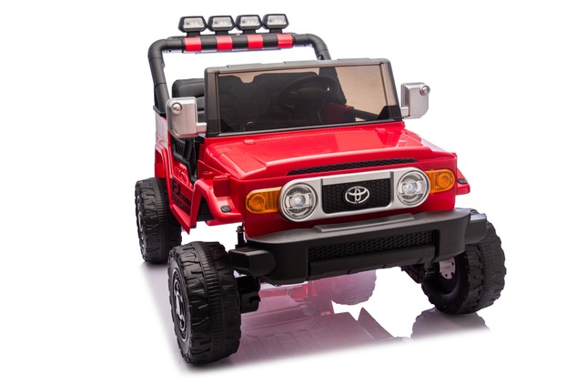 Electric Ride-on car Toyota FJ Cruiser XXL with 4x4 drive, licensed (Two-seater), red, Portable lith