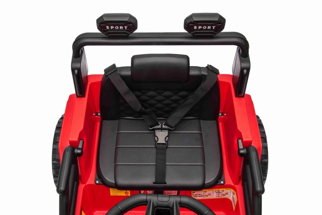 Electric car for children OFFROAD NEW with rear-wheel drive, red, Lithium battery, High chassis, Wid