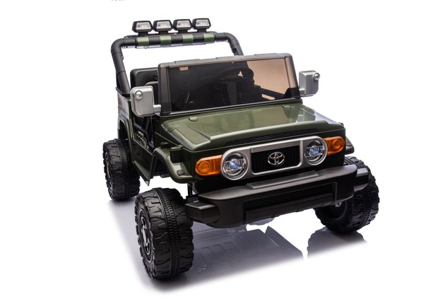 Electric Ride-on car Toyota FJ Cruiser XXL with 4x4 drive, licensed (Two-seater), green, Portable li