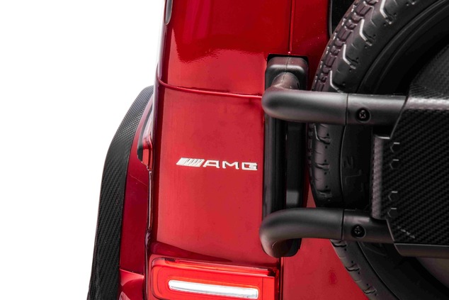 Electric Ride-on car Mercedes-Benz G63 AMG 4x4² Two-seater 24V, Red painted, MP4 Player with USB/AUX