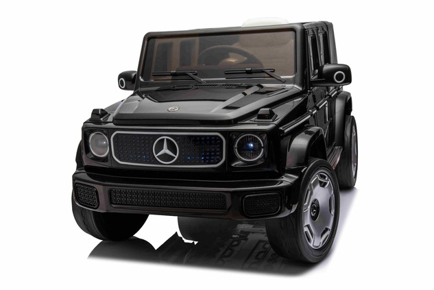 Electric Ride-on car Mercedes-Benz EQG 12V, black, LED underlighted body parts, Functional front and