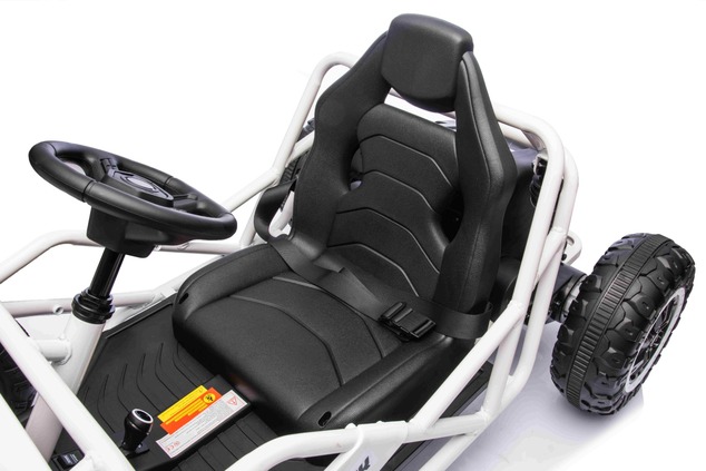 Electric Ride-on SPORT-CART 24V, black, Soft EVA wheels, Leatherette seat, 2 x 50W Motor, 24V Batter