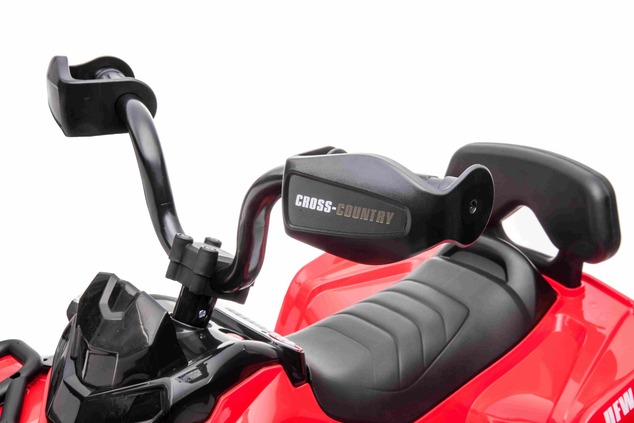 Electric QUAD SUPERPOWER 12V, red, Plastic wheels with rubber band, 2 x 45W Motor, plastic seat, sus