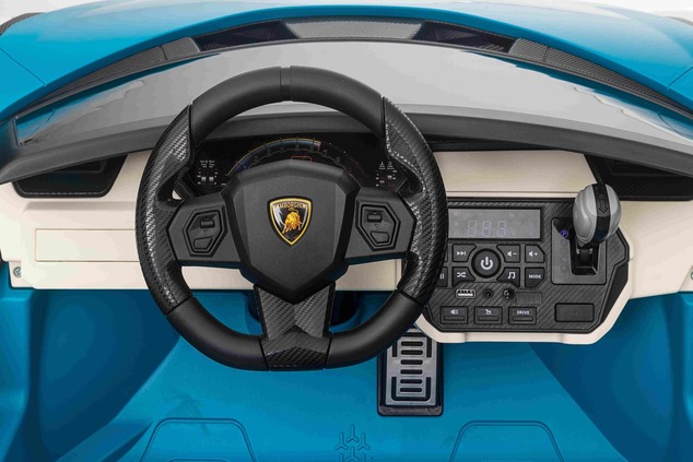 Electric Ride-on car Lamborghini Sian 4X4, blue, 12V, 2.4 GHz remote control, USB / AUX Input, Bluet