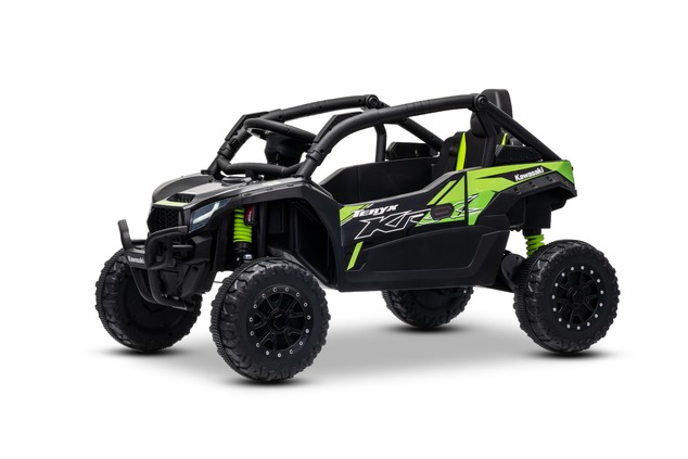 Electric Ride-on car Kawasaki TERYX KRX 1000 12V, black, single seat, rear axle suspension, 2.4 Ghz 