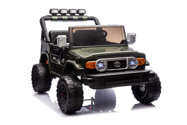 Electric Ride-on car Toyota FJ Cruiser XXL with 4x4 drive, licensed (Two-seater), green, Portable li