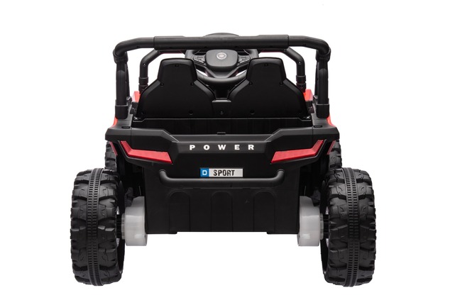 Electric ride-on car UTV Small 12V, red, Rear wheel drive, 12V battery, Plastic wheels, Wide double 