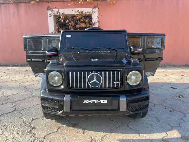Electric ride-on car Mercedes G with high doors, black, Single seater, 12V battery, 2.4 GHz Remote c